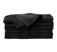 ForPro Premium Bleach Tough Salon Towels, Black, 100% Cotton, Bleach-Proof Towels, Stain Resistant, 16” W x 27” L, 12-Count