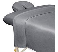 ForPro Premium Microfiber 3-Piece Massage Sheet Set, Lavender-Cool Grey