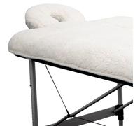 ForPro Premium Quilted Fleece Table Pad Set, Natural, Extra Soft, Hypoallergenic, for Massage Tables, Includes Massage Table Pad and Face Rest Cover