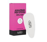 ForPro Professional Collection Amazing Pedi System Refill Strips, White, 80 Grit, Pedicure File Refills, 5” L x 2.5” W, 20-Count