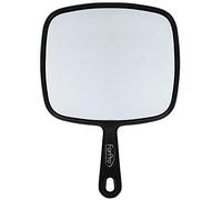 ForPro Professional Collection Extra Large Hand Mirror with Handle, 9" W x 12" L, Multi-Purpose Handheld Mirror with Distortion-Free Reflection, Black