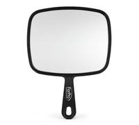 ForPro Professional Collection Extra Large Hand Mirror with Handle, 9" W x 12" L, Multi-Purpose Handheld Mirror with Distortion-Free Reflection, Black