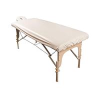 ForPro Waterproof Spa Treatment Polyester Massage Sheet Set, Machine-Washable, Ideal for Massage Tables, Includes Massage Fitted Sheet and Massage Face Rest Cover - Natural