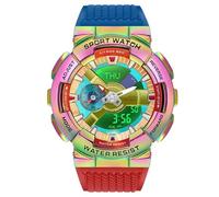 Forrader Men's Digital Sports Watch, Colorful Fashion Military Wristwatch for Men, Multifunction World Time Men's Sport Watch with Lifting Hand Light Large Face Stopwatch Alarm Countdown