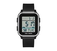 Forrader Mens Digital Watches, Waterproof Outdoor Sport Watch with LED Backlight Alarm Countdown Dual Time Stopwatch,Wrist Watches for Men Women Teenager (Black Silvery)