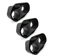 Forrader Pack of 3 Universal Flashlight Helmet Holder Mount Bracket Clamp Holder Torch Straight Handle for Attaching a Flashlight to Bike Helmet, Black