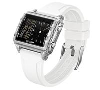 Forrader Square Men's Digital Watches Big Numbers Dial Large Face Watch for Men Waterproof LED Unisex Electronic Wrist Watches with Alarm Date Stopwatch (Translucent White-B)