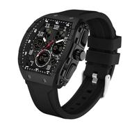 Forrader Watches for Men Unique Rectangle Sport Wristwatch with Digital Analog Dual Time Display Countdown Stopwatch Punk Cool Design 5ATM Waterproof Mens Watch (Black)