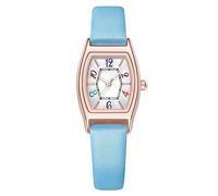 Forrader Women's Quartz Watch Ladies Leather Strap Watch Coloured Everyday Watch - Easy Read Watch with Big Numbers (Blue)