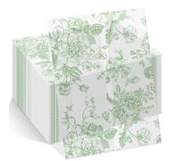 ForraFun 100 Pack Sage Green Floral Vellum Jackets Bulk for 5x7 Invitations Pre-Folded Vellum Paper Envelope Inserts Liners Invitation Sleeves Wraps Accessories Kit for Wedding Birthday Bridal Party