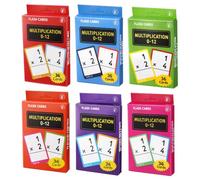ForraFun 2, 592 Pcs 72 Set Multiplication Flash Cards for 3rd 4th 5th Grade, All Facts 0-12 Times Tables with Visual Aids & Mastered Review Sorting for Homeschool Classroom Supplies