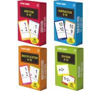 ForraFun 864 Pcs 24 Set Mixed Mathematics Flash Cards - Fractions, and Mathematics Flash Cards with Visual Aids Mastered & Review Sorting for Homeschool Supplies Kids 3rd 4th 5th Grade