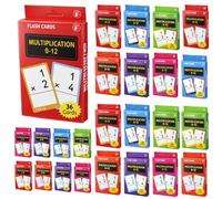 ForraFun 864 Pcs 24 Set Multiplication Flash Cards - Fractions, and Multiplication Flash Cards with Visual Aids Mastered & Review Sorting for Homeschool Supplies Kids 3rd 4th 5th Grade