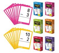 ForraFun 864 Pcs 24 Set Subtraction Flash Cards - Fractions, and Mathematics Flash Cards with Visual Aids Mastered & Review Sorting for Homeschool Supplies Kids 3rd 4th 5th Grade