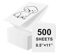 ForraFun Thermal Printer Paper 8.5 x 11 Inch 500 Sheets Quick Dry Folding Thermal Paper Us Letter, Compatible with M08F/A40/P40/F2S/F1S Portable Printer, Folded Continuous A4 Printing