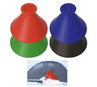 Forreen Ice Scraper for Car Windscreen, 4 Pieces Snow Scraper Round Magical Cone Shaped Lightweight Plastic Snow Shovel Multifunctional Scraper Tool for Clean Ice Snow