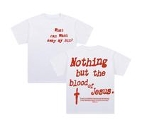 Forrest Frank Nothing But The Blood T-Shirt 2025 Tour Crewneck Short Sleeve Cotton Tee Women Men Streetwear Tops (White,S)