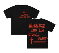 Forrest Frank Nothing But The Blood T-Shirt 2025 Tour Crewneck Short Sleeve Cotton Tee Women Men Streetwear Tops (Black,L)