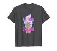 Forrest Gump Lt. Dan Ice Cream Logo T-Shirt, Men, Dark Heather Grey, Medium