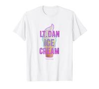 Forrest Gump Lt. Dan Ice Cream Logo T-Shirt, Men, White, 4X-Large