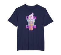 Forrest Gump Lt. Dan Ice Cream Logo T-Shirt, Men's Big and Tall, Navy Blue, 2X Tall
