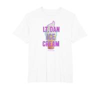 Forrest Gump Lt. Dan Ice Cream Logo T-Shirt, Men's Big and Tall, White, 2X Tall
