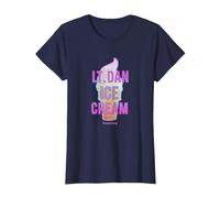 Forrest Gump Lt. Dan Ice Cream Logo T-Shirt, Women, Navy Blue, Medium