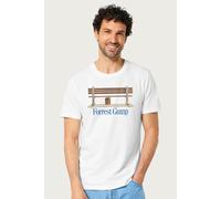 Forrest Gump Men's Park Bench T-Shirt in White | Size: Large Forrest Gump White L