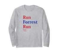 Forrest Gump Run Forrest Run Red And Blue Title Logo Long Sleeve T-Shirt