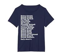 Forrest Gump Shrimp & T-Shirt, Women's Plus, Navy Blue, 6X