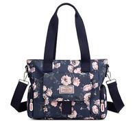 FORRICA Handbag Womens Shoulder Bags Casual Large Crossbody Bag Ladies Beautiful Pattern Waterproof Hand Bag for Work Travel Shopping Flower A