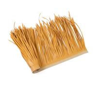 FORRTY Artificial Thatch Grass Roof, Synthetic Mexican Straw Roll, Waterproof, Fire-Resistant,Palapa Tiki Roof Mat For Tiki Bar Hut Beach Patio Pool Hawaiian Party And Bar Decor(Eaves Style 1)