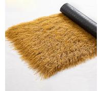 FORRTY Artificial Thatch Roof Roll,Synthetic Mexican Palm Straw Roofing Mat,Thatch Grass Roof,Encryption 3080 Stitches/㎡,Palapa Thatch Roofing For Tiki Bar Party，Bar Decor(Yellow,1X20M(39"X787"))
