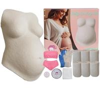 FORS ARTS Belly Casting Kit Pregnancy - Easy DIY Belly Cast Plaster Kit with 6 Plaster Rolls & Accessories, Baby Bump Keepsake Making Kit, Maternity Belly Cast Molding Kit, Gift for Expecting Moms