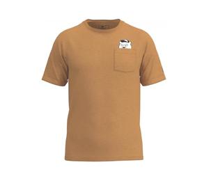 FORSBERG Coolson T-Shirt Chest Pocket with Cool Bear Fun Shirt Crew Neck Comfortable Robust, yellow, L