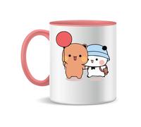 Forsca Bear And Panda Bubu Dudu Balloon Ceramic Tea Coffee Mug 330ml Magic White Pink Black 330ml