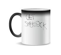 Forsca Get Sherlock Holmes Sign Slogan Ceramic Tea Coffee Mug 300ml Magic White Pink Black 330ml