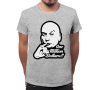 Forsca One Million Dollars Men's Classic Crew Neck T-Shirt, Grey, XL