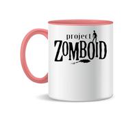Forsca Project Zomboid Black Logo Ceramic Tea Coffee Mug 330ml Magic White Pink Black 330ml