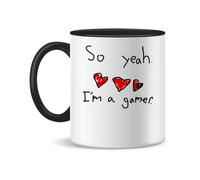 Forsca Slimecicle So Yeah I'm A Gamer Ceramic Tea Coffee Mug 300ml Magic White Pink Black 330ml