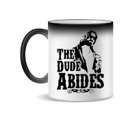Forsca The Dude Abides Big Lebowski Quote Black Cinfident Face Ceramic Tea Coffee Mug 300ml Magic White Pink Black 330ml