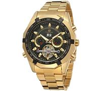 Forsining Fashion Automatic Tourbillon Stainless Steel Military Men Watch Color Black FSG340M4G1