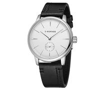FORSINING Men's Automatic Analog Display Mechanical Hand-Wind Transparent White Watch