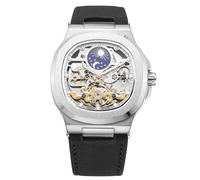 FORSINING Men's Automatic Retro Minimalist Dress Moon Phase Luminous Wrist Watch