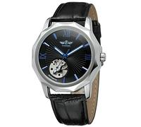 FORSINING Men's Fashion Automatic Skeleton Analog Leather Strap Watch with Hardlex Dial Window WRG8116M3S1