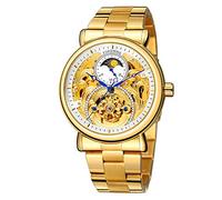 FORSINING Men's Fashion Mechanical Automatic Watches Moon Phase Clock Stainless Steel Wrist Watch