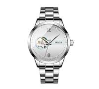 FORSINING Mens Mechanical Tourbillon Watches Self-Wind Automatic Wrist Watch with Stainless Steel Strap, 4-Silver, Mechanical