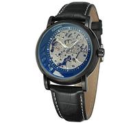 FORSINING Men's Professional Self-Wind Skeleton Dial Analogue Wristwatch with Leather Band FSG8121M3B1