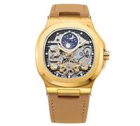 FORSINING Men's Self Wind Retro Waterproof Tourbillon Skeleton Wrist Watch