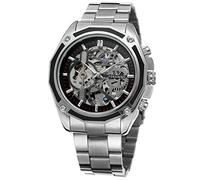 FORSINING Men's Self-winding Special Design Skeleton Analog Wristwatch with Stainless Steel Bracelet